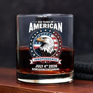 250 Years of America Anniversary Independence Day 2026 Whiskey Glass CH07 896756