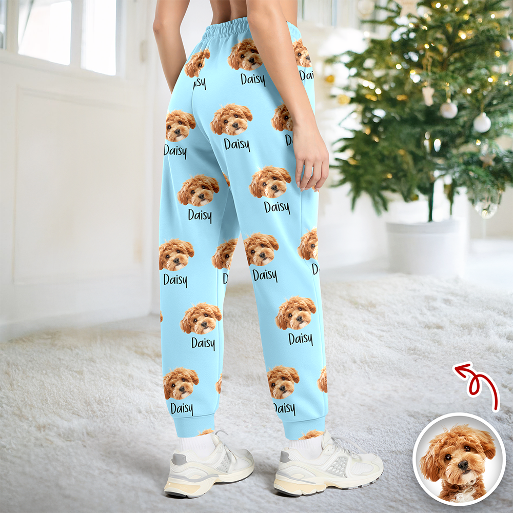 Custom Pet Portrait Pajama Pants – Personalized Dog/Cat/Person Photo & Name Gift TH10 894973