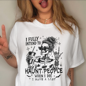 Personalized I Fully Intend To Haunt People Funny Halloween Bright Shirt HA75 897494