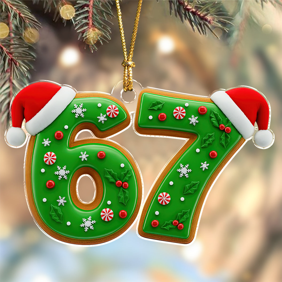 Six Seven Gen Alpha Humor Acrylic Ornament HO82 900506