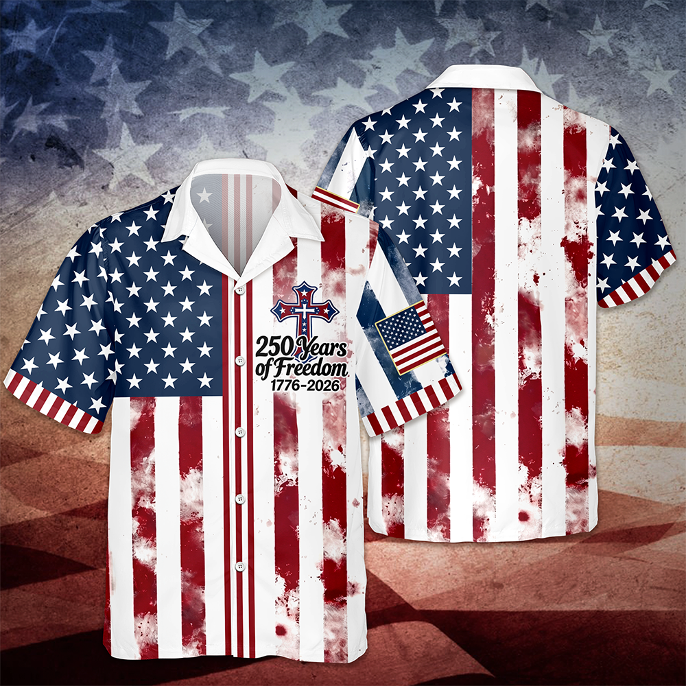 250 Years Of Freedom 1776-2026 America Flag Hawaiian Shirt CH07 911910