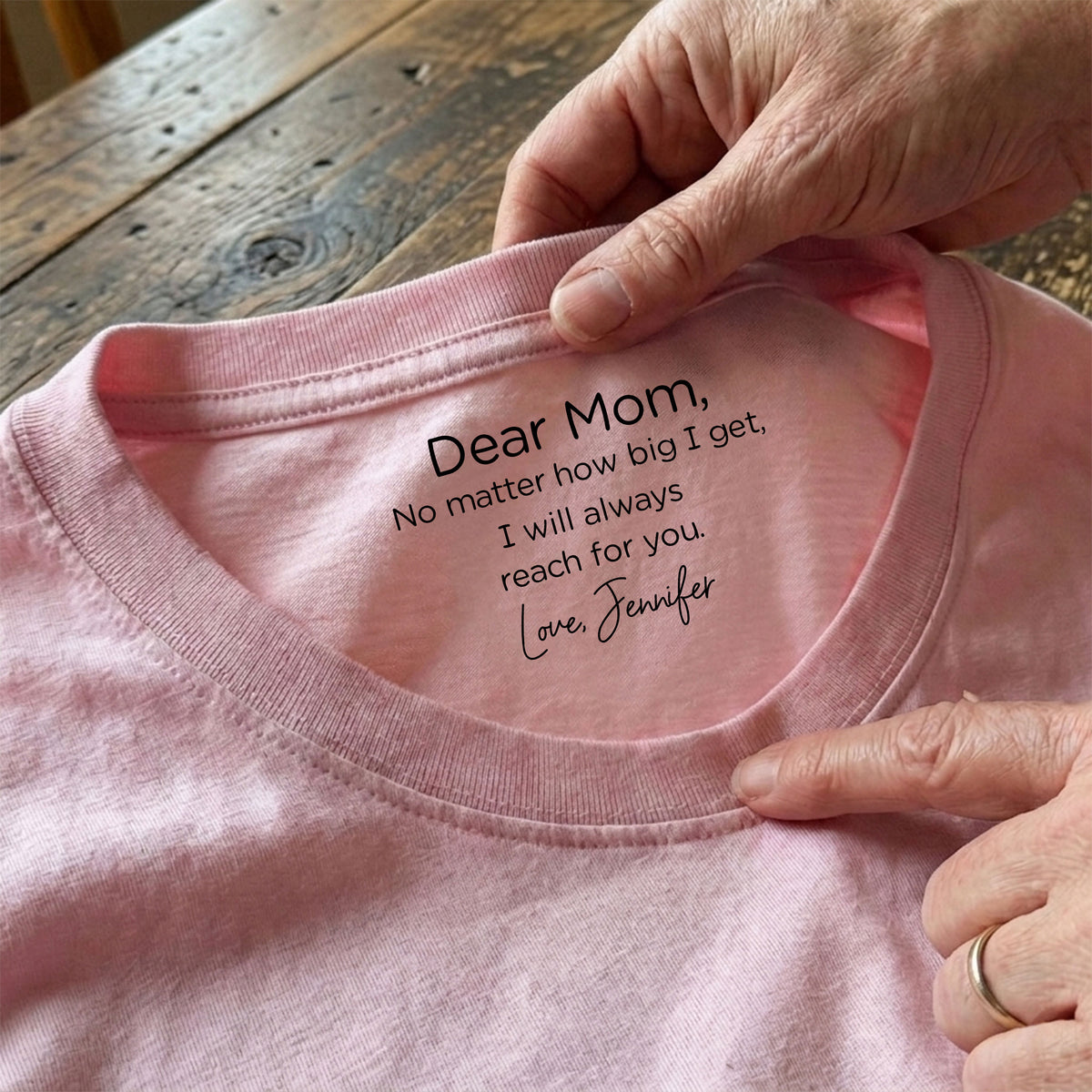Personalized Happy Mother's Day No Matter How Big We Get Neck Print Back Shirt HO82 901694