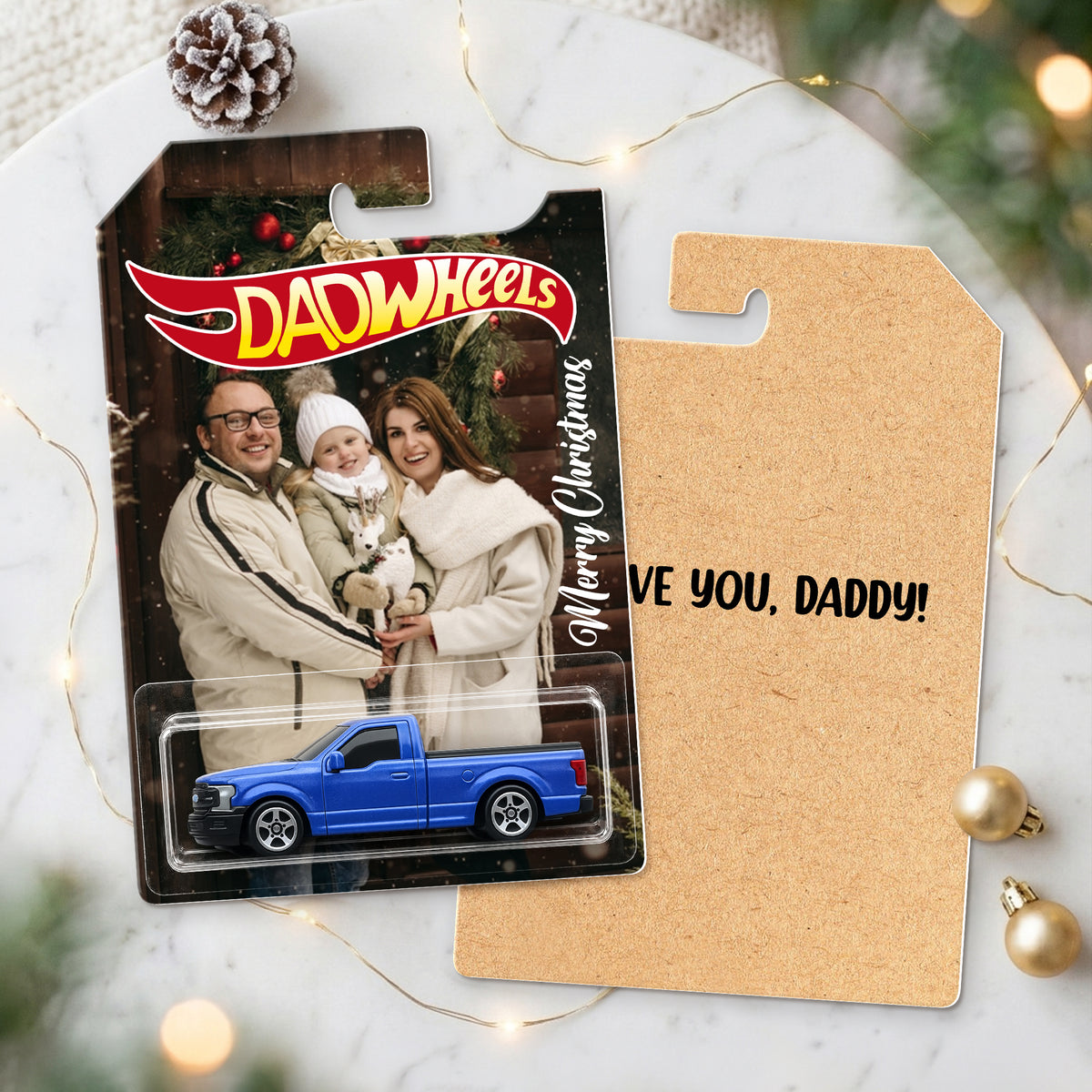Custom Photo Dad Mom Wheels - Gift for Parents, Christmas Custom Collector Gift HO82 903180