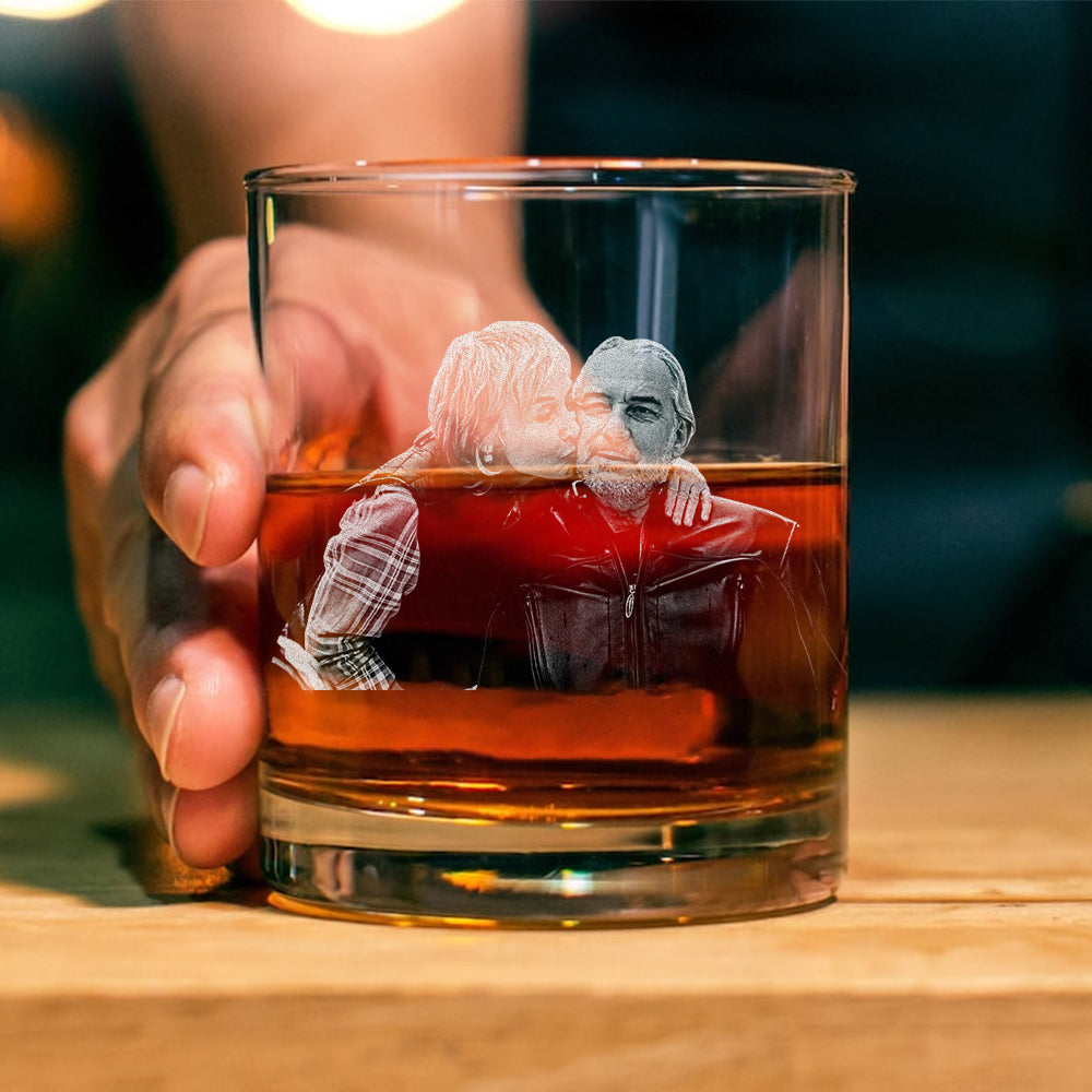 Custom Photo Annoying Each Other For Years Couple Whiskey Glass TH10 892945
