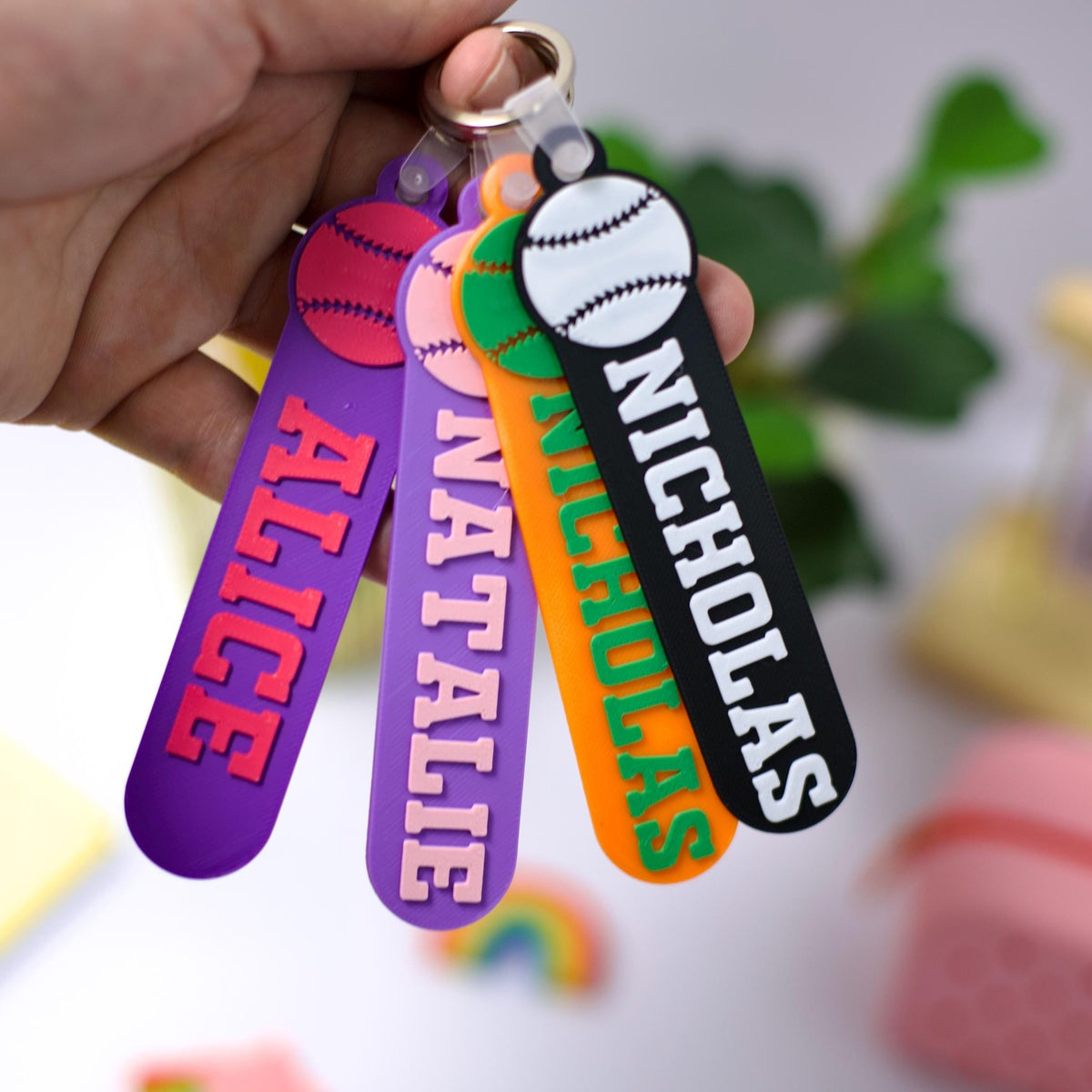 Personalized Sport Baseball Bag Tag Keychain - Gift for Baseball Lovers LM32 899785