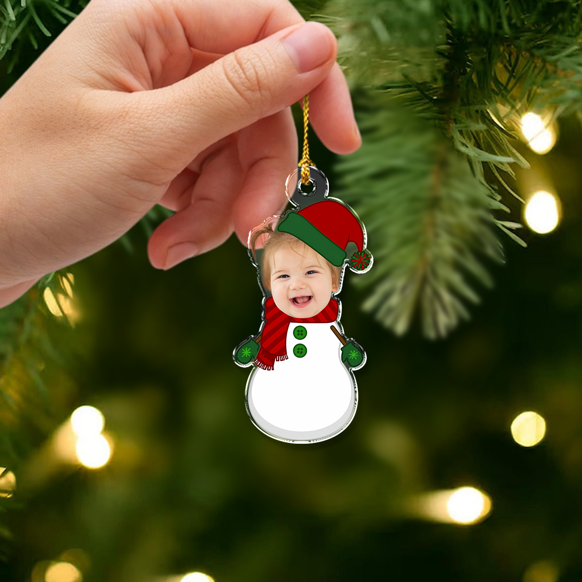 Custom Face Kid Personalized Acrylic Ornament Christmas Decor Gift for Family HA75 919154