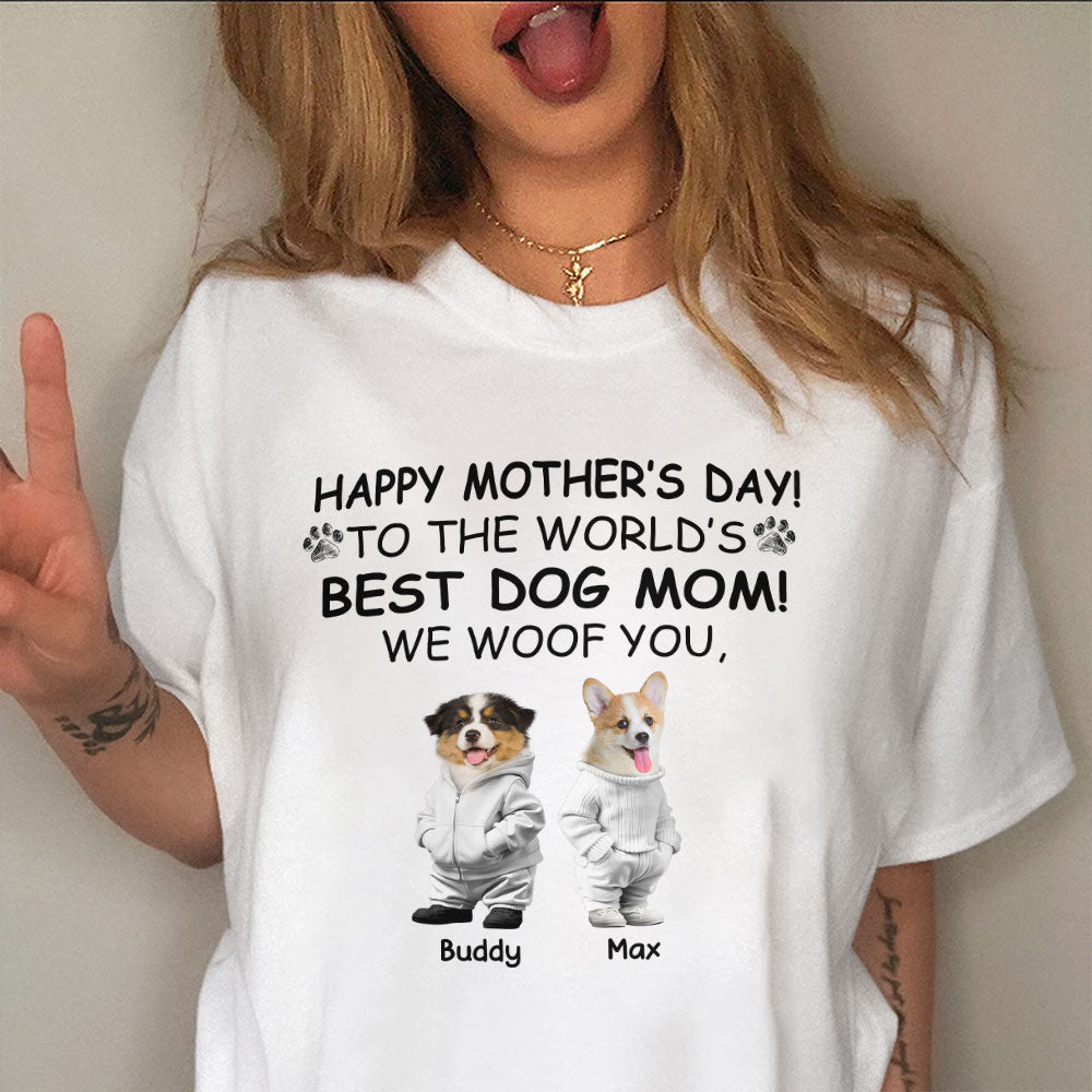 Custom Photo Happy Father's Day, Best Dog Mom, I Woof You Shirt For Dog Lovers HA75 892206