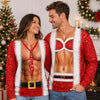 Personalized Funny Santa Body Illusion Christmas 3D Sweatshirt Novelty Christmas Party Sweater, Holiday Gift CH07 180390