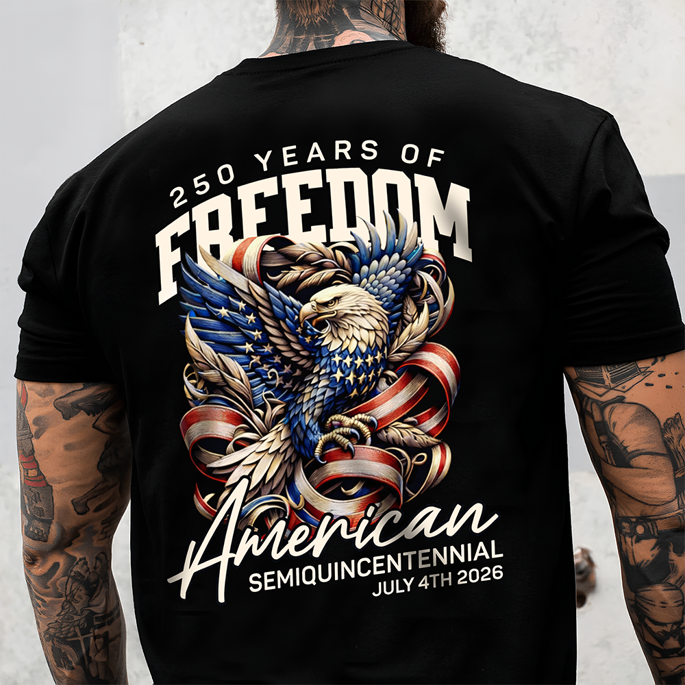 250 Years America Of Freedom Back & Front Dark Shirt TH10 169339
