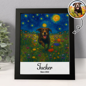 Custom Dog Cat Photo Van Gogh Art Unique Picture Frame LM32 893929