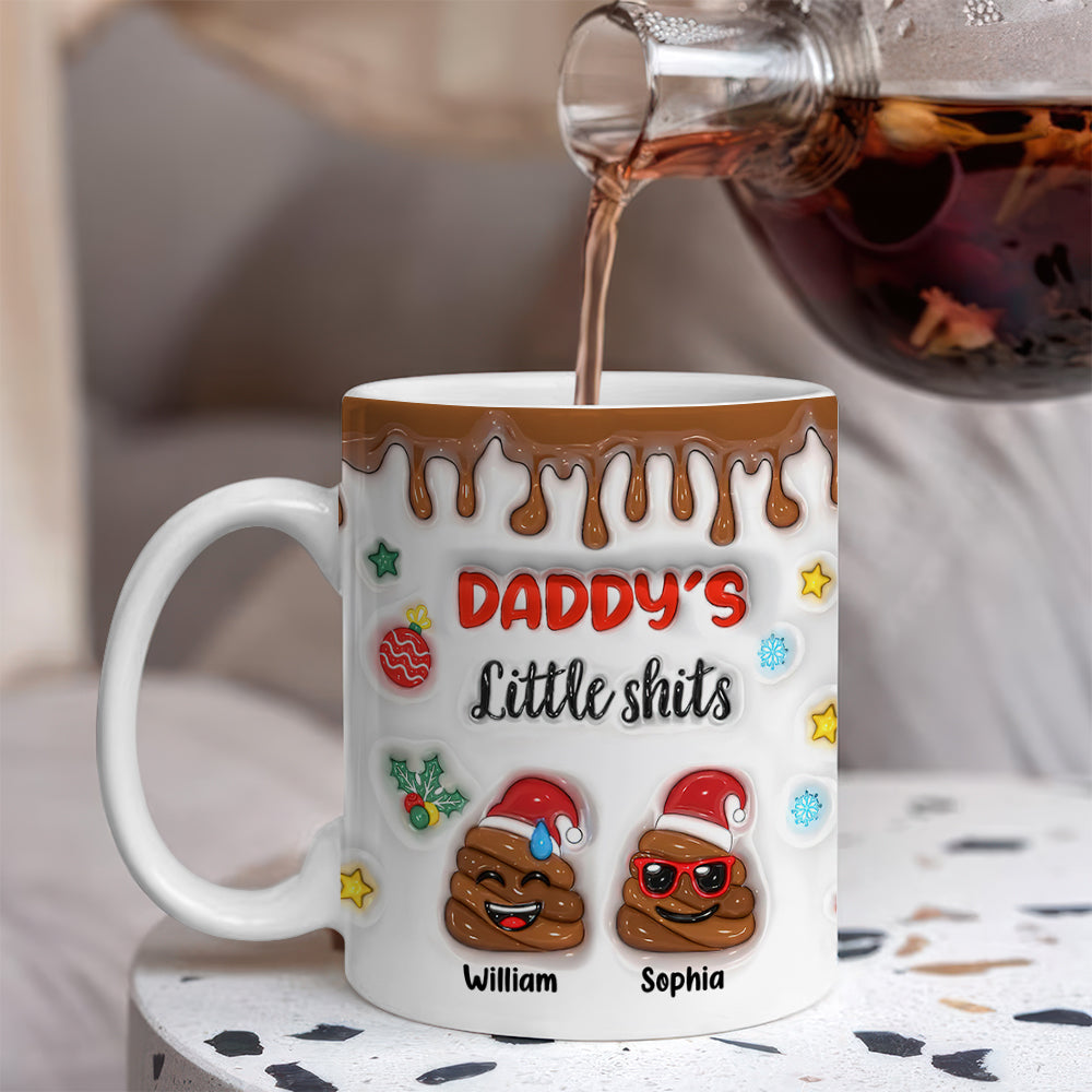 Grandma's Little Shit Personalized 3D Inflated Effect Mug Funny Christmas Gift CH07 896334