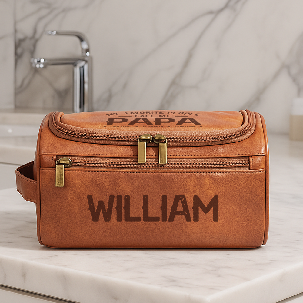 Custom My Favorite People Call Me Toiletry Bag With 2 Zip For Dad TH10 894921