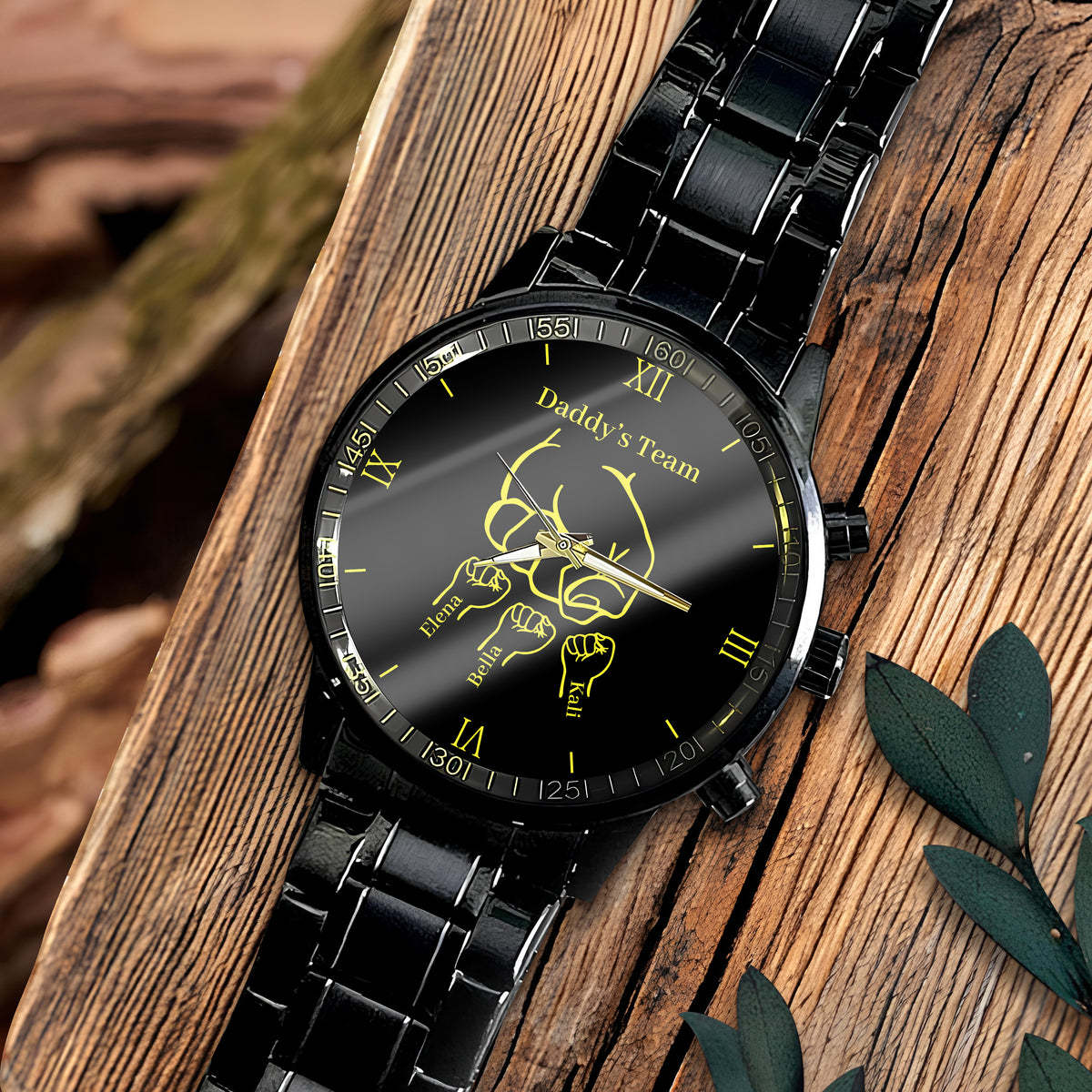 Daddy's Team Fist Bump Dad And Kids Men's Watch Gift For Father's Day HO82 893762