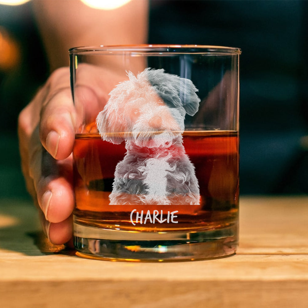 Custom Photo I Woof You Dad Whiskey Glass TH10 892781