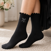 Custom Initials with Bows Embroidered Ruffle Socks Bridesmaids Gift CH07 180462