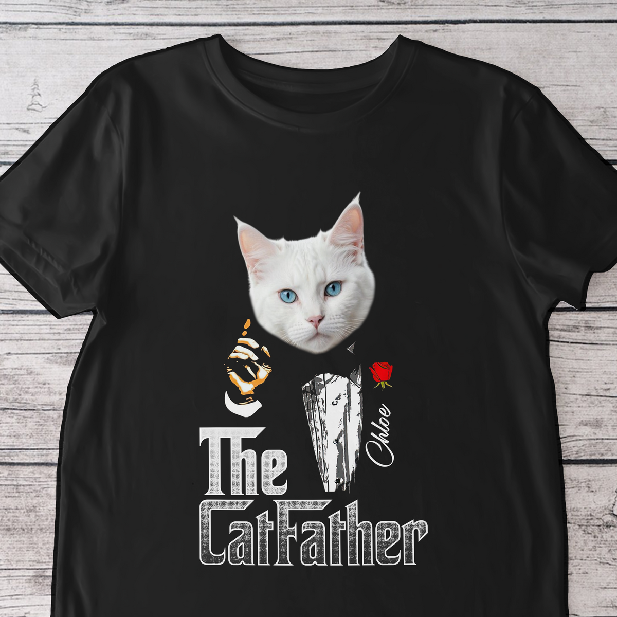 Custom Photo The Catfather Gentlemen Cat Shirt Personalized Gift For Dad HO82 893846