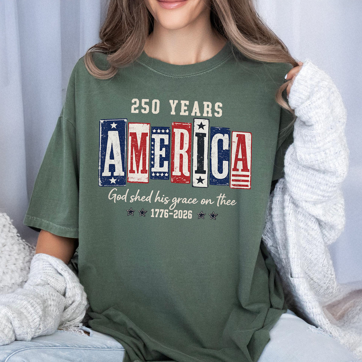 250 Years America God Shed His Grace On Thee Comfort Shirt TH10 170243