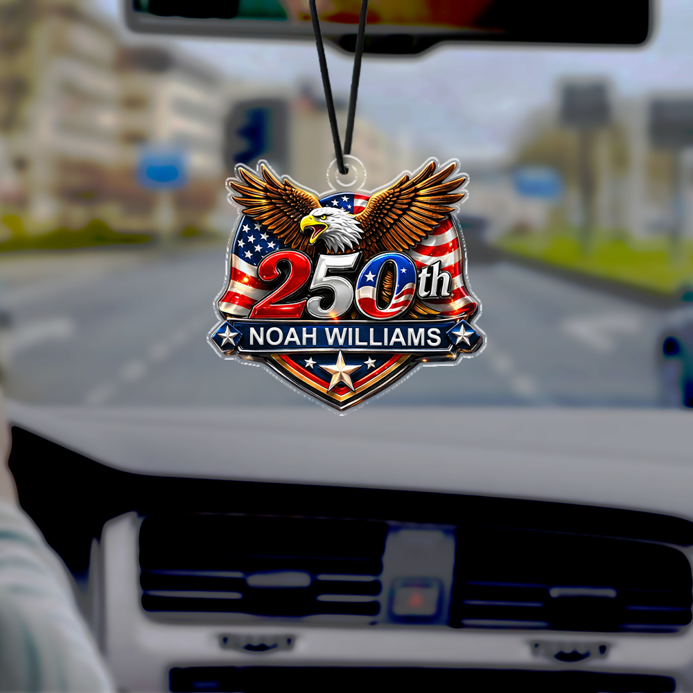 Personalized 250th Years With America With Eagle Car Hanging Ornament TH10 169439