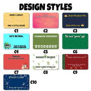 Personalized Christmas Money Holder Card Funny Stocking Stuffer CH07 895606