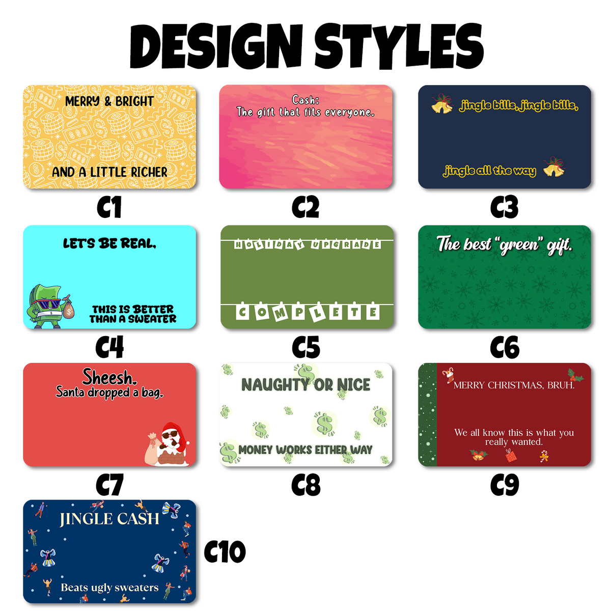 Personalized Christmas Money Holder Card Funny Stocking Stuffer CH07 895606