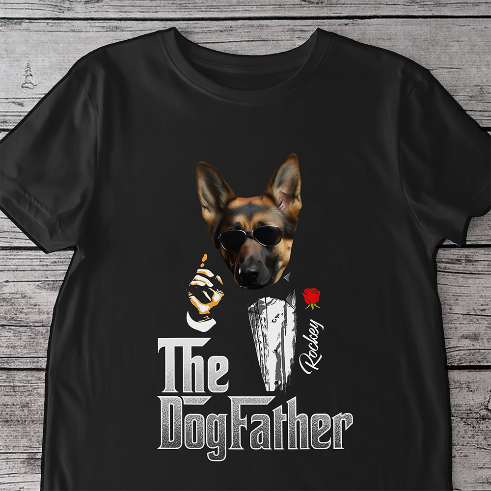 Custom Photo The Dogfather Gentlemen Shirt Personalized Gift For Dog Dad HO82 893862