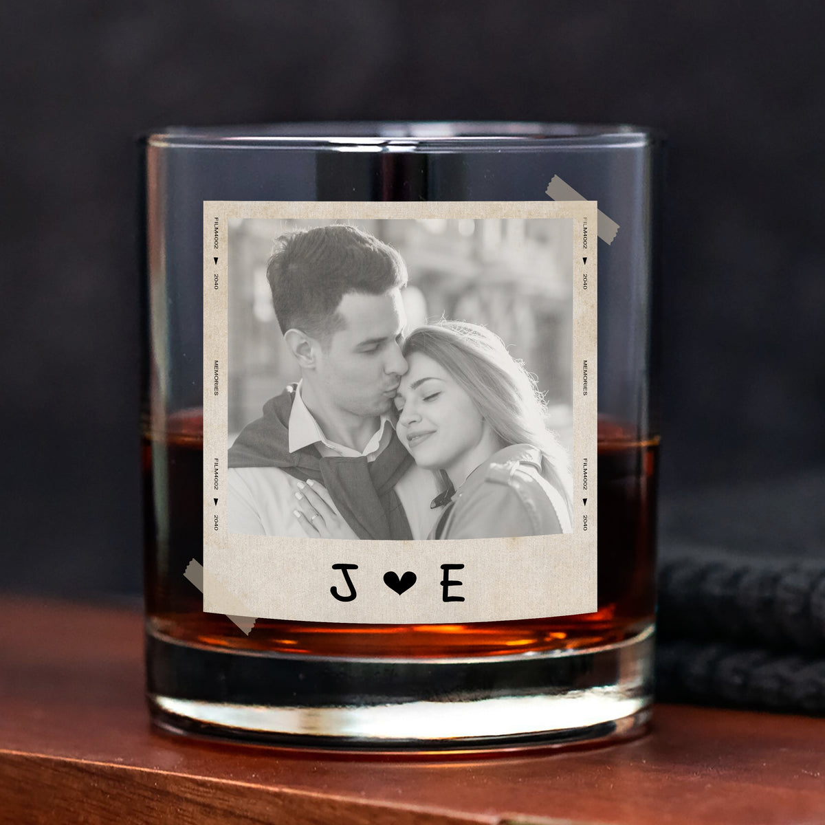 Custom Photo Whiskey Glass Gift For Couple CH07 895450