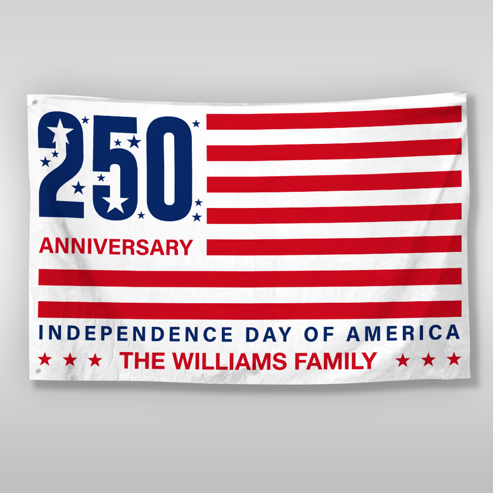 Personalized Family Name 250 Anniversary Independence Day of America Banner House Flag HA75 898798