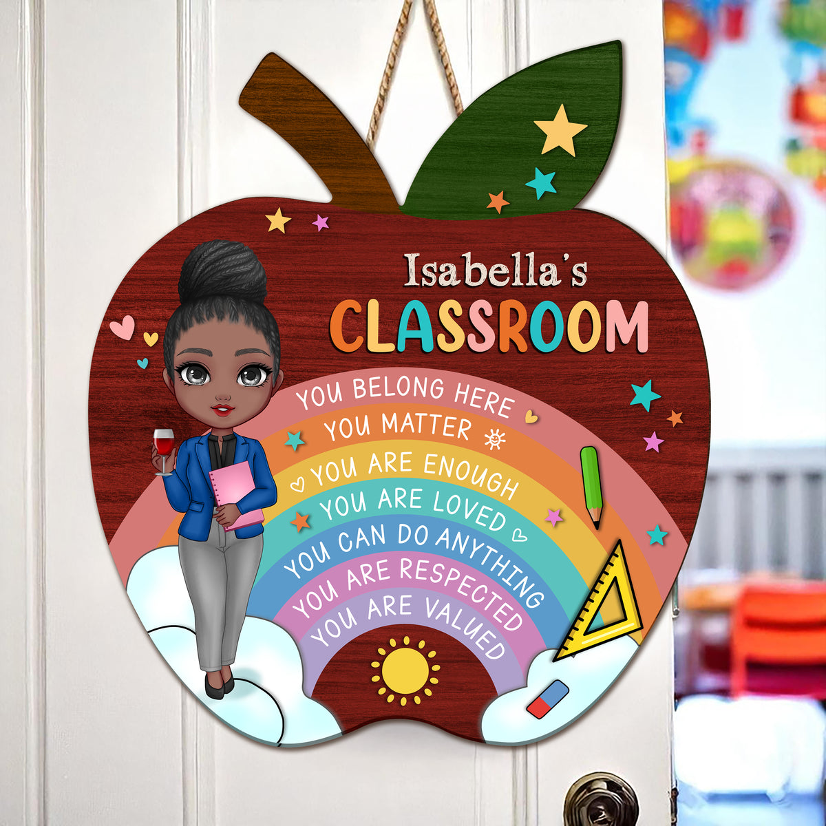 Teacher's Classroom Personalized DoorSign Gift For Teacher, Back To School HA75 892628