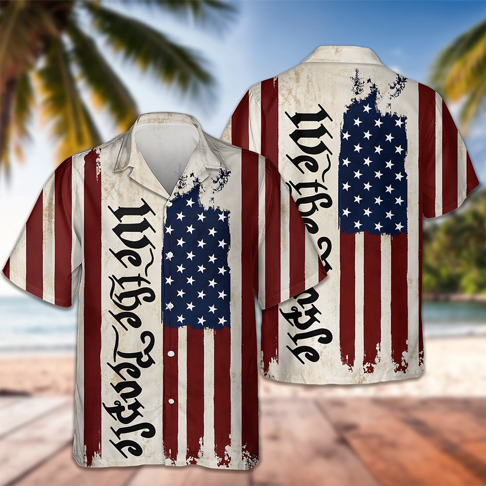 Personalized We The People American Flag Hawaiian Shirt - Patriotic Gift LM32 669233