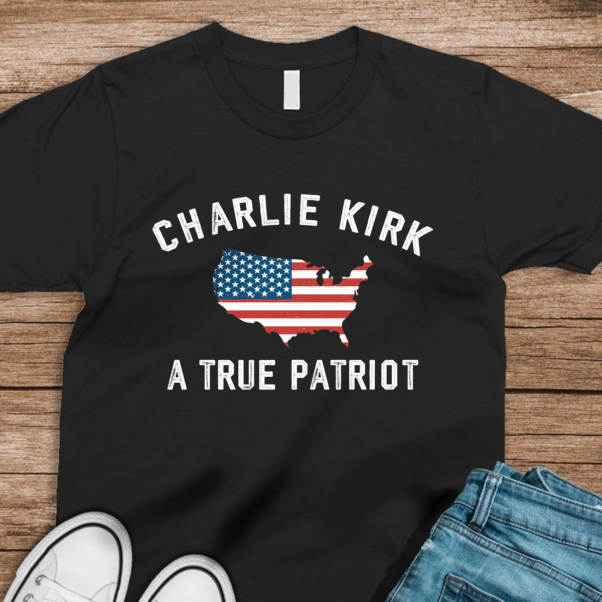 Charlie Kirk - A True Patriot Dark Shirt LM32 65451