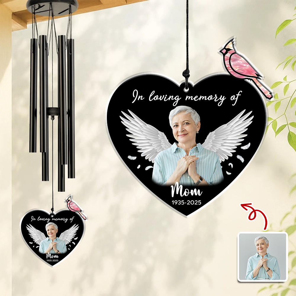 Custom Photo In Loving Memory Of Memorial Acrylic Wind Chimes HA75 897848