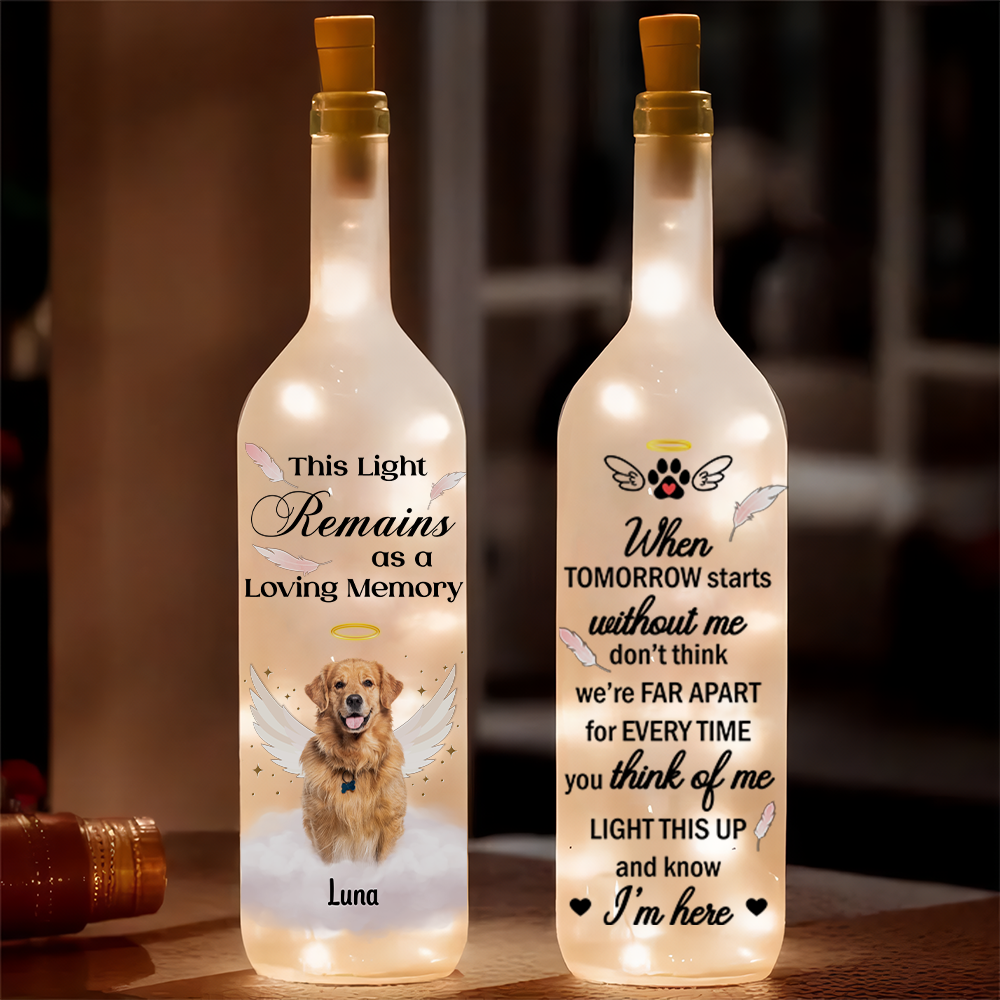 Custom Photo Pets Make Our Lives Whole Bottle Lamp LM32 893221