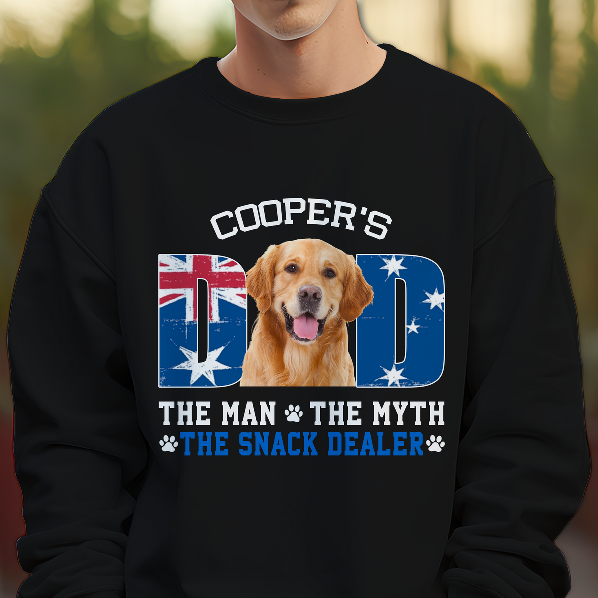 Custom Photo Dog - Dog's Dad The Man The Myth The Dealer Australia Flag Dad Shirt HA75 892880