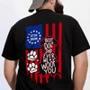 Personalized Best Dog Dad Ever We Woof You With US Flag Back Dark Shirt - Gift For Dog Lovers HO82 902860