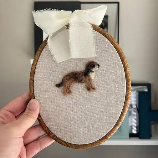 Personalized Punch Needle Pet Portrait Embroidery Hoop HO82 903036
