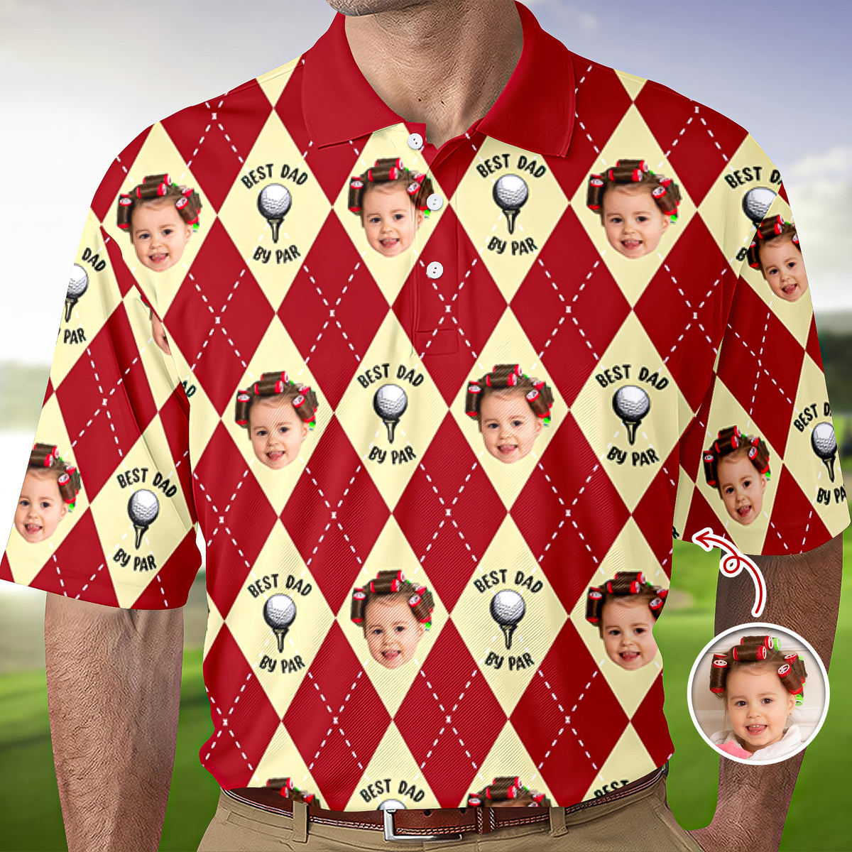 Custom Photo Golf Dad Polo Gift For Golfer HO82 901100