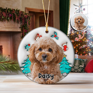 Custom Dog Photo I Am Santa 3D Inflated Effect Ceramic Ornament Personalized Gift For Dog Lovers HO82 894712