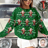 Custom Ho Ho Ho Family Photo Personalized Ugly Sweater Funny Christmas Gift CH07 899674
