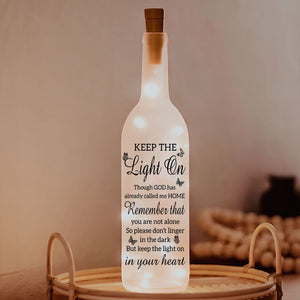 Custom Photo Though Absent, You Are Always Near Bottle Lamp LM32 893209