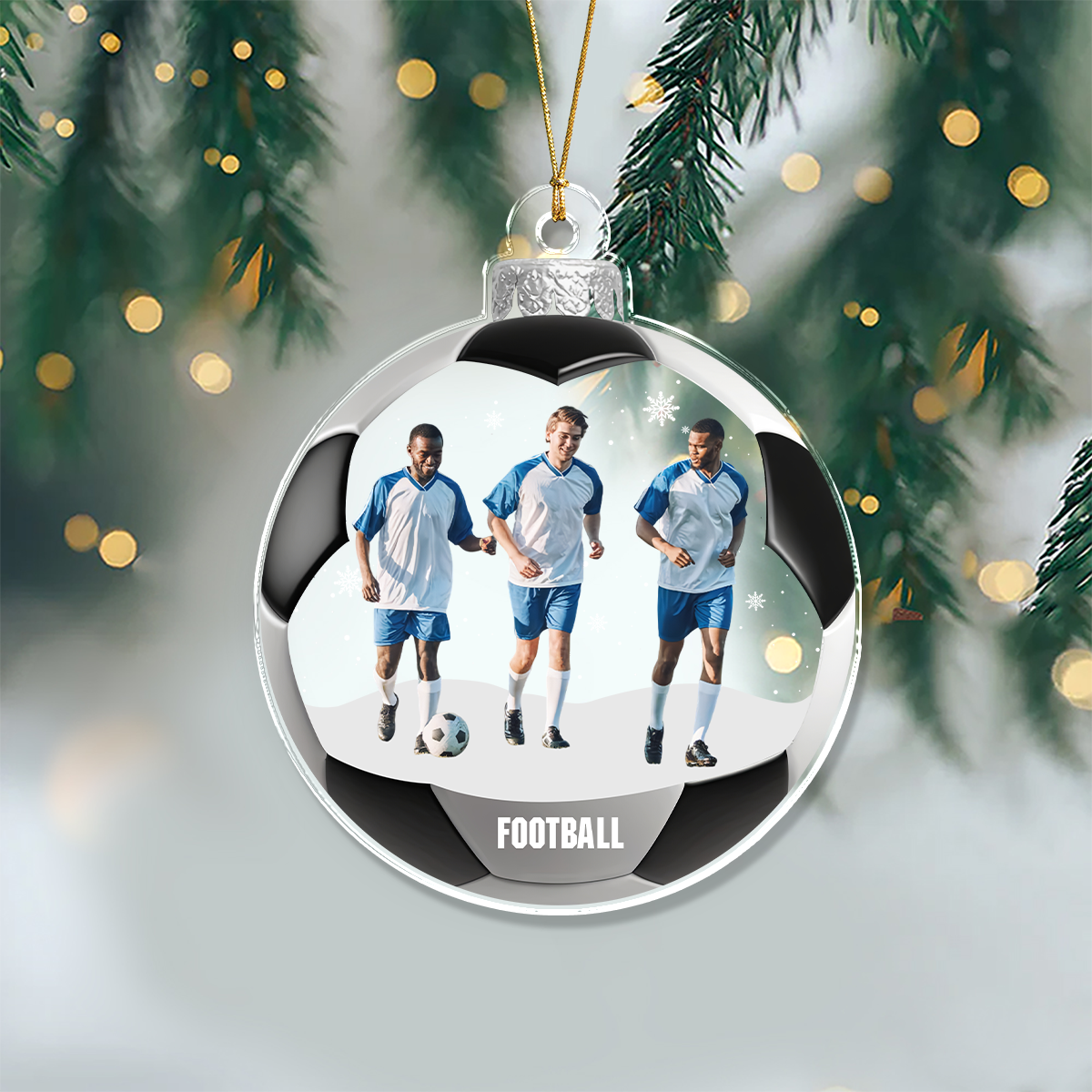 Custom Photo The Spirit Of Christmas For Sport Lovers Acrylic Ornament LM32 895439