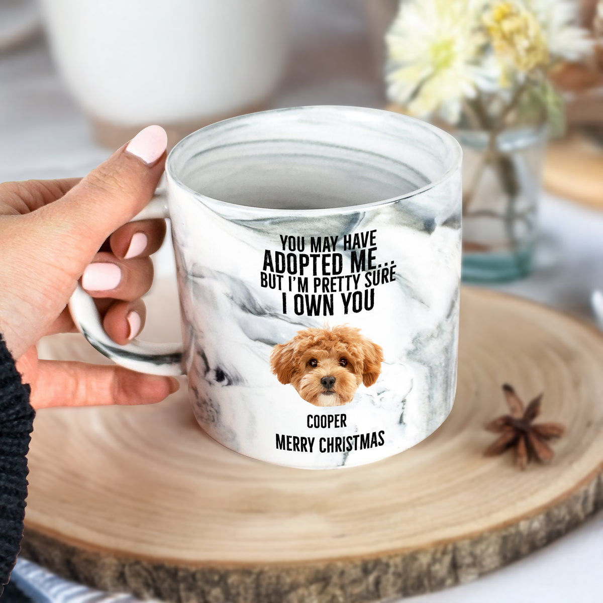 Custom Photo I'm Pretty Sure I Own You Personalized Marble Mug For Dog Lover LM32 895071
