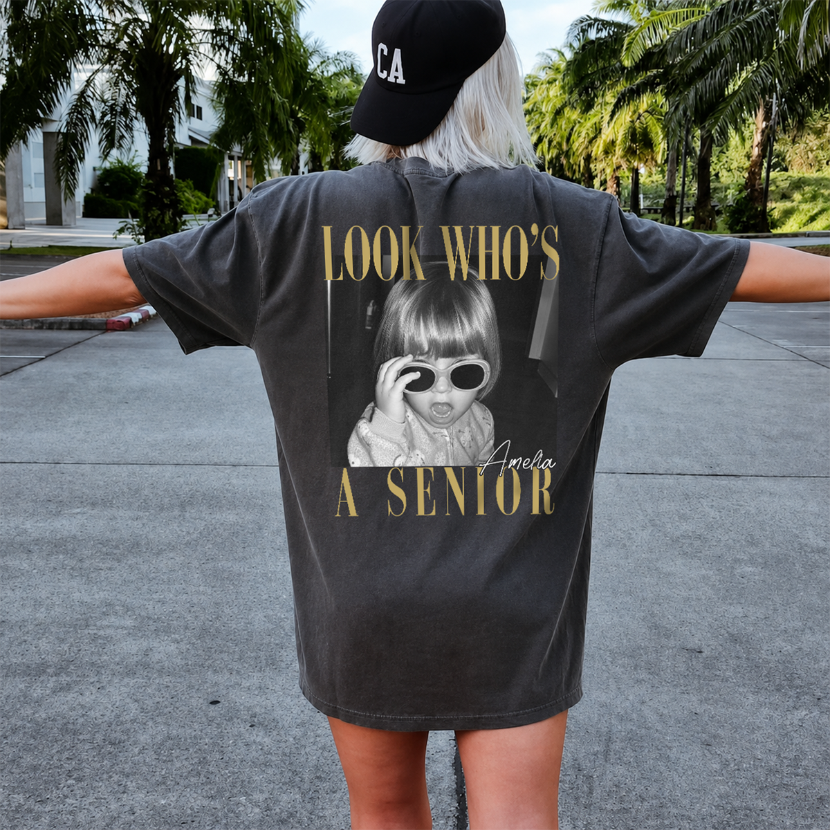 Custom Photo Look Who's A Senior Back Comfort Shirt - Back To School Gift HA75 922064