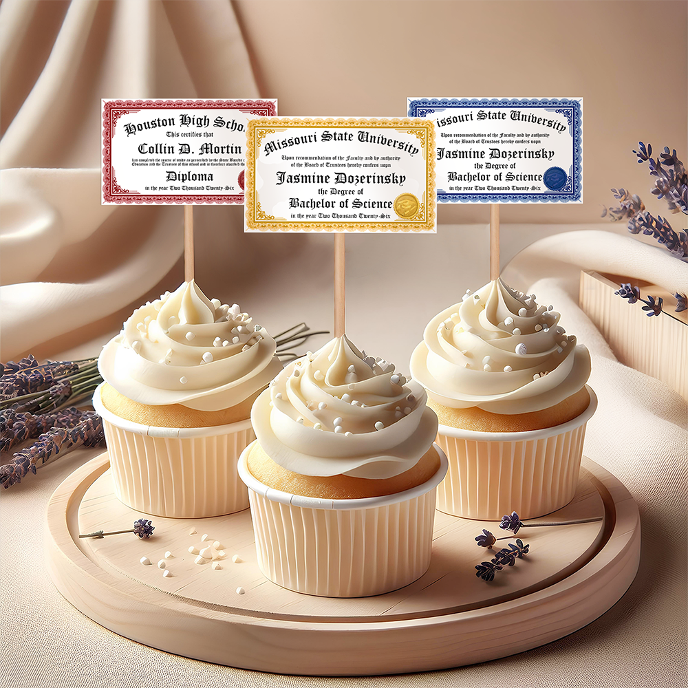 Personalized 2026 Graduation Diplomas Cupcake Topper Decoration Party LM32 899943