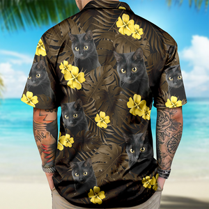 Custom Cat Photo Flower Tropical Hawaiian Shirt TH10 892905