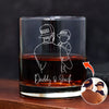 Custom Photo Daddy & Kids Portrait Rock Glass- Personalized Father’s Day Gift LM32 899999