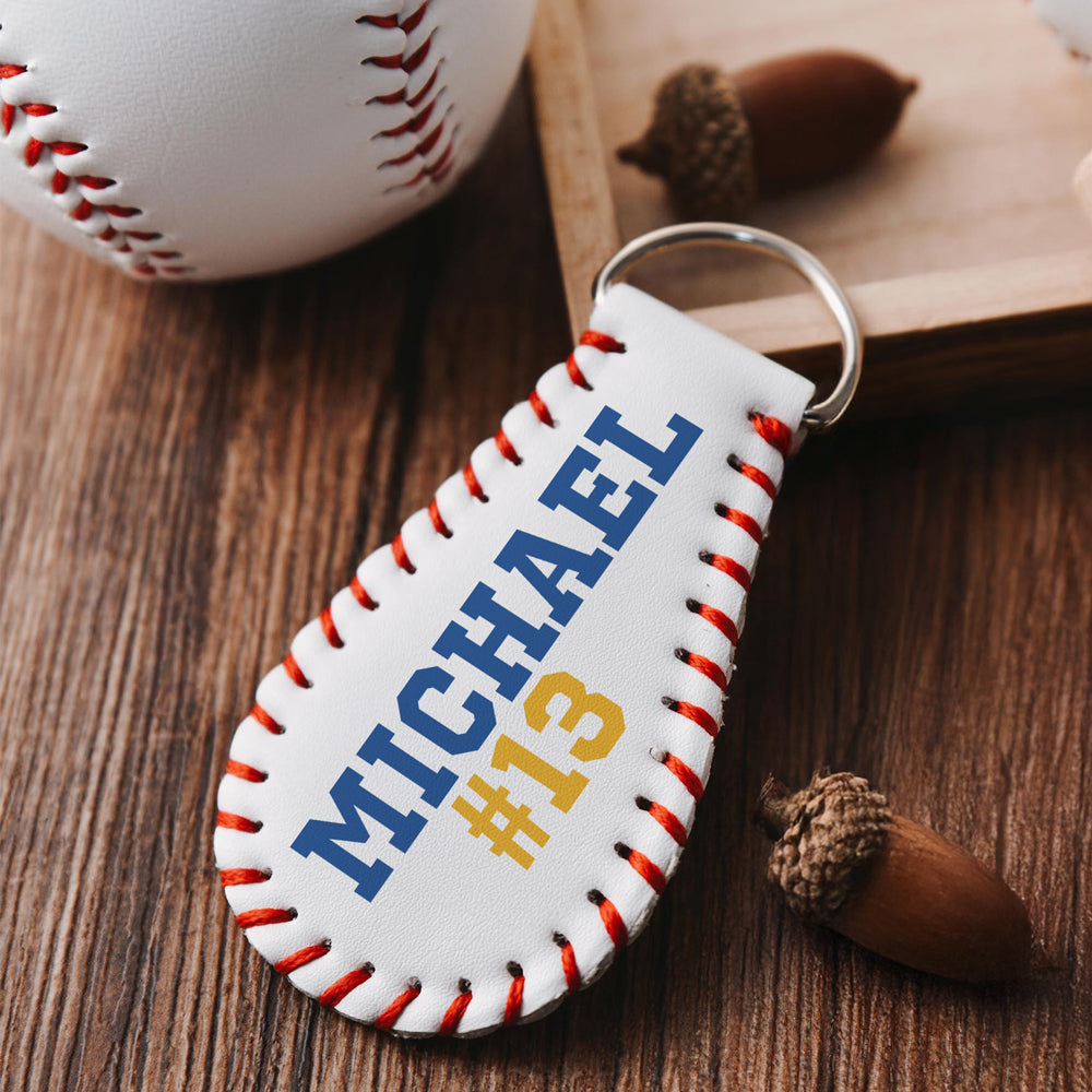Custom Name Leather Sport Keychain For Sport Player TH10 892829