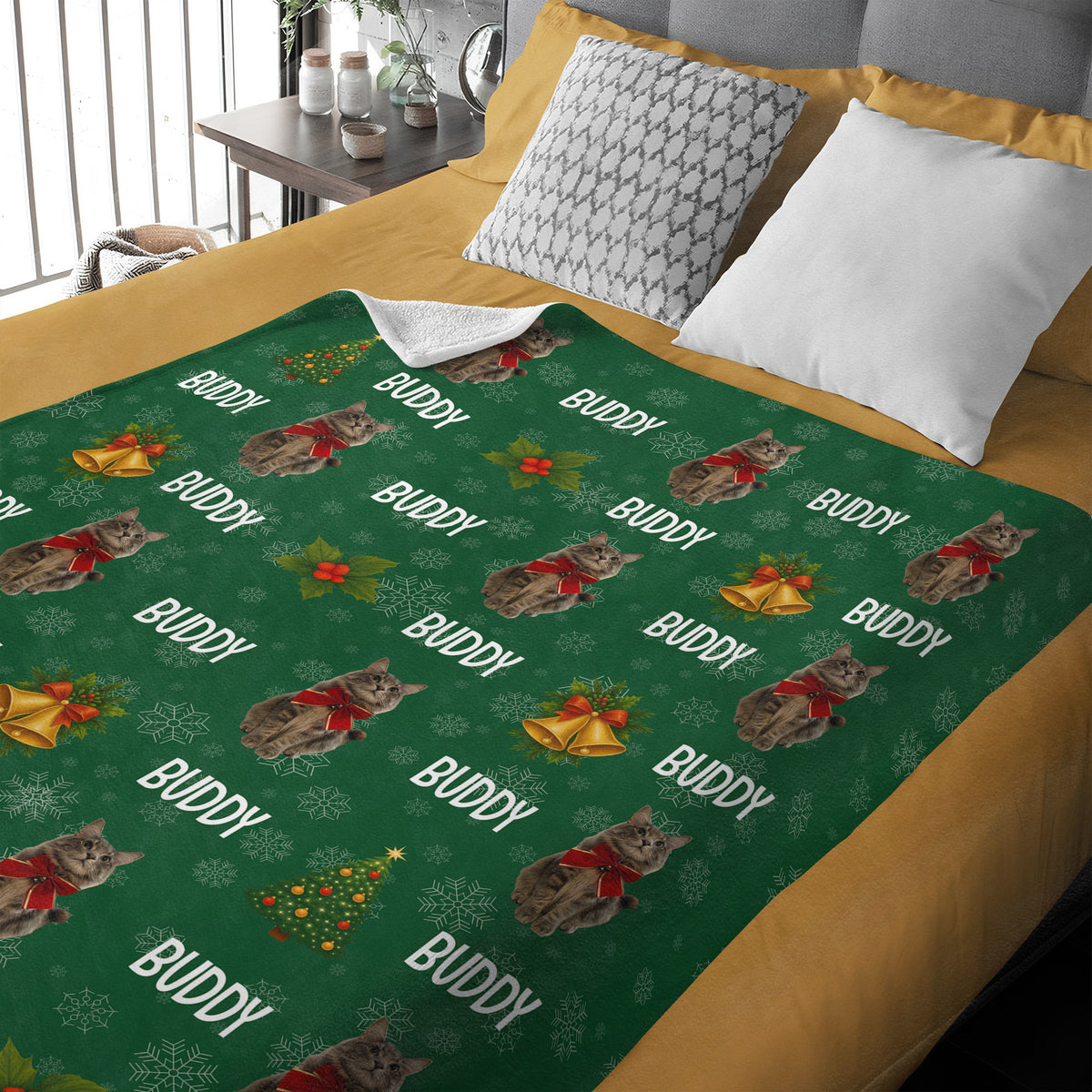 Custom Cat Photo Blanket For Christmas TH10 896023