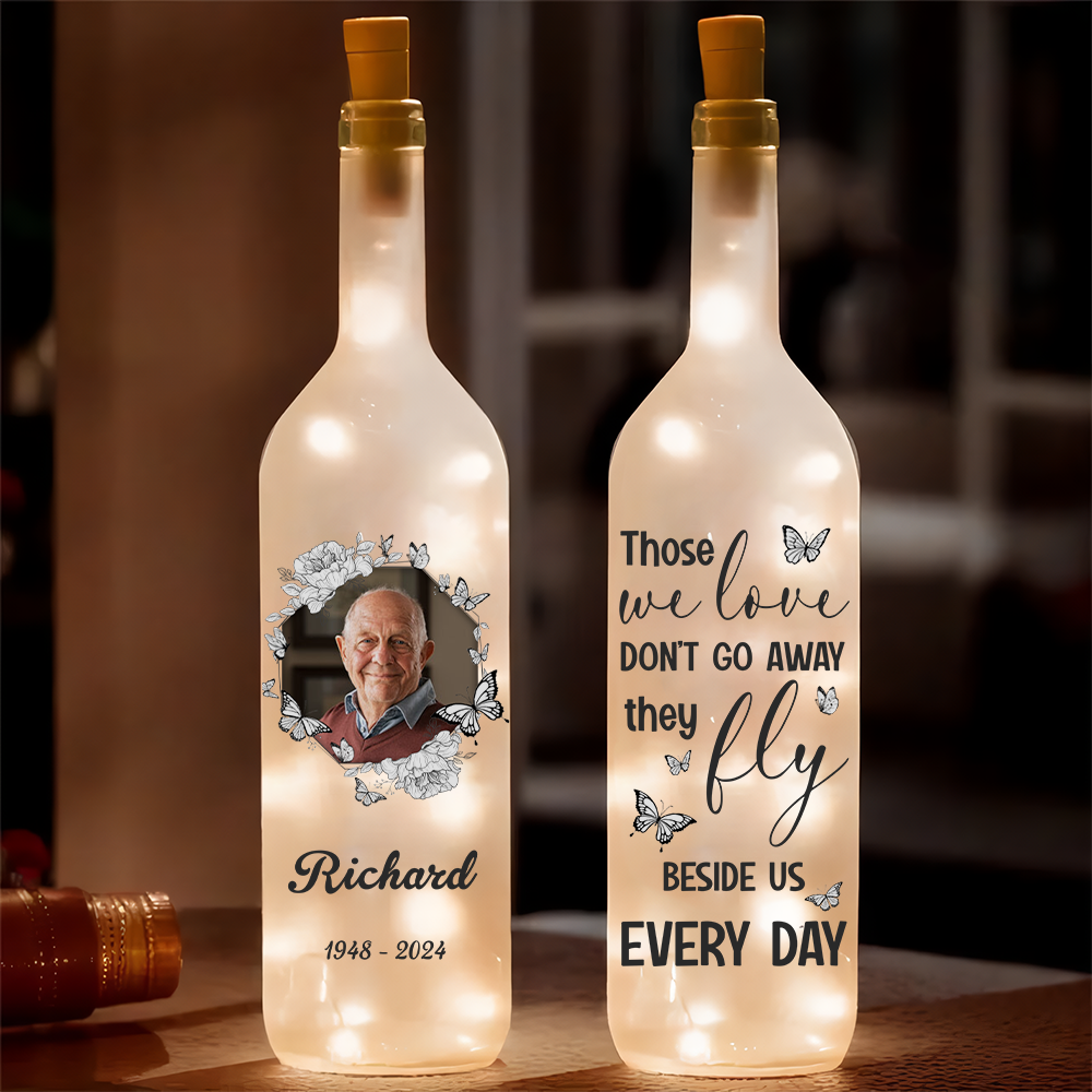 Custom Photo Your Wings Were Ready But My Heart Was Not Bottle Lamp LM32 893219