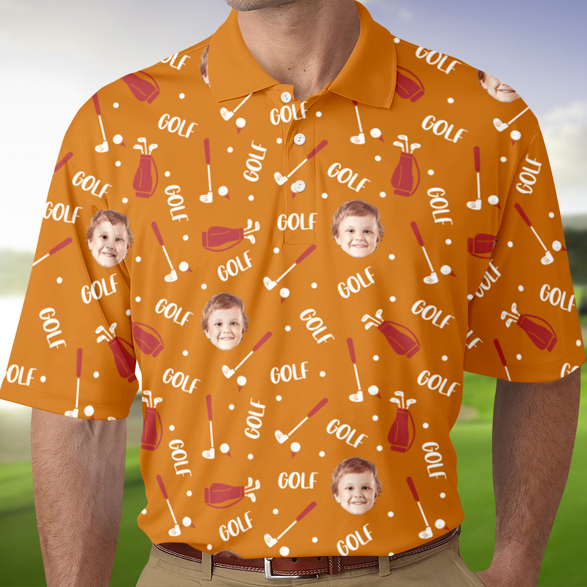 Custom Face Photo Golf Polo Shirt Gift For Golf Lover HO82 900812