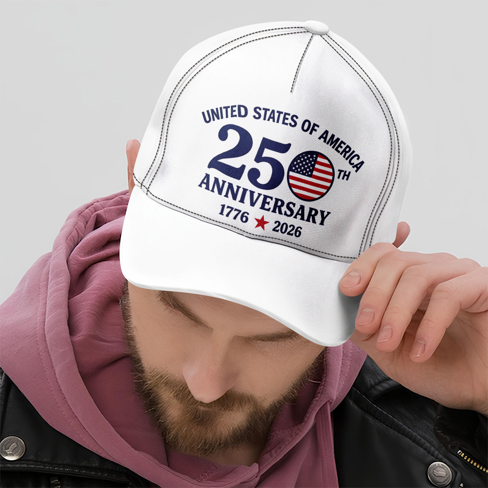 250th Anniversary 1776-2026 Patriotic USA AOP Cap TH10 170217